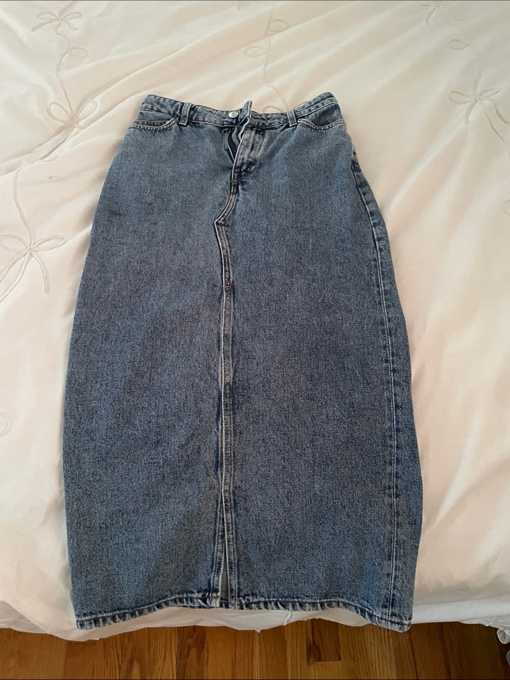 H&M Denim Midi Skirt - Blue Wash